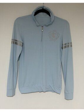 Louis Castel Women’s Blue 1/4 Zip Pullover Size Small